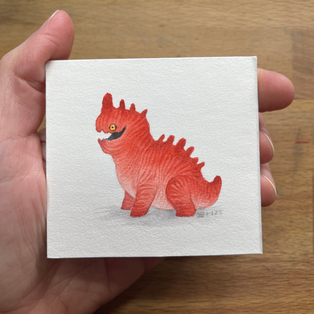 Scarlet Dragon - Unframed Watercolour Painting