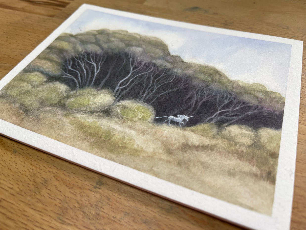 A Glimpse - Unframed Watercolour Painting