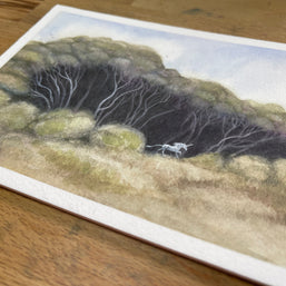 A Glimpse - Unframed Watercolour Painting