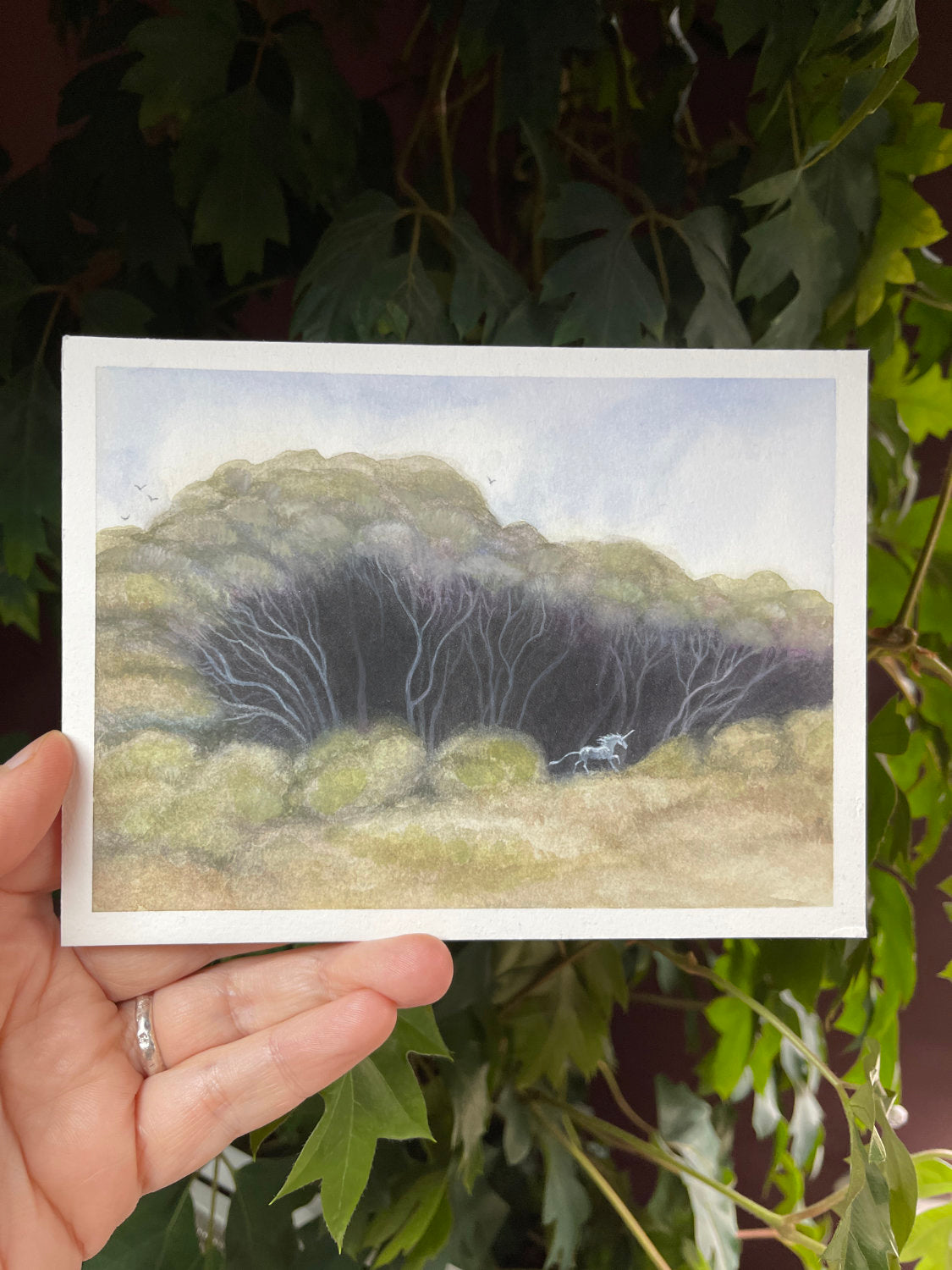 A Glimpse - Unframed Watercolour Painting