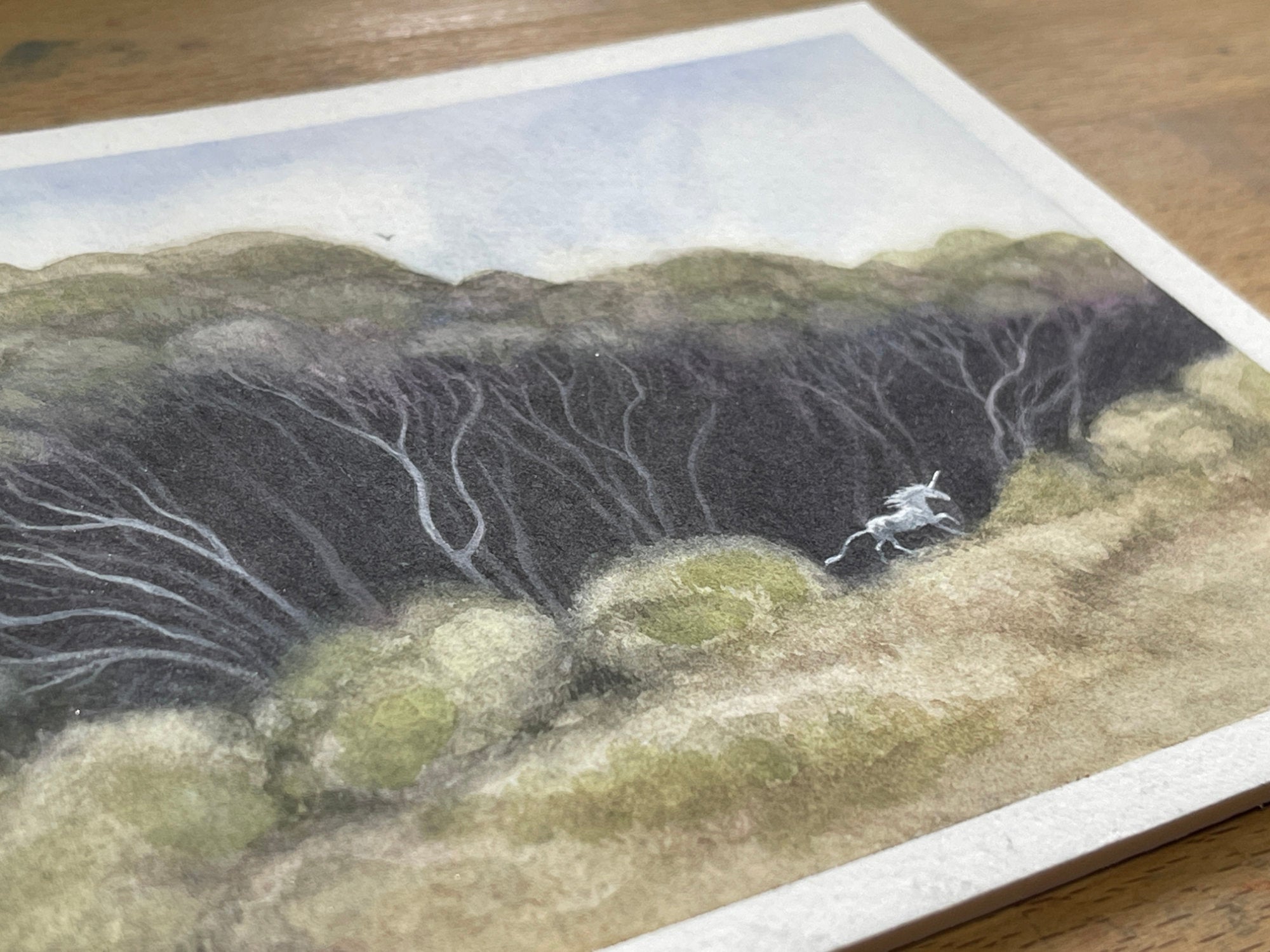 A Glimpse - Unframed Watercolour Painting