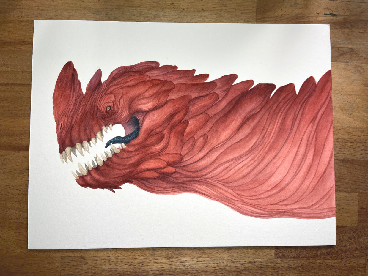 The Red Death - Unframed Watercolour Painting