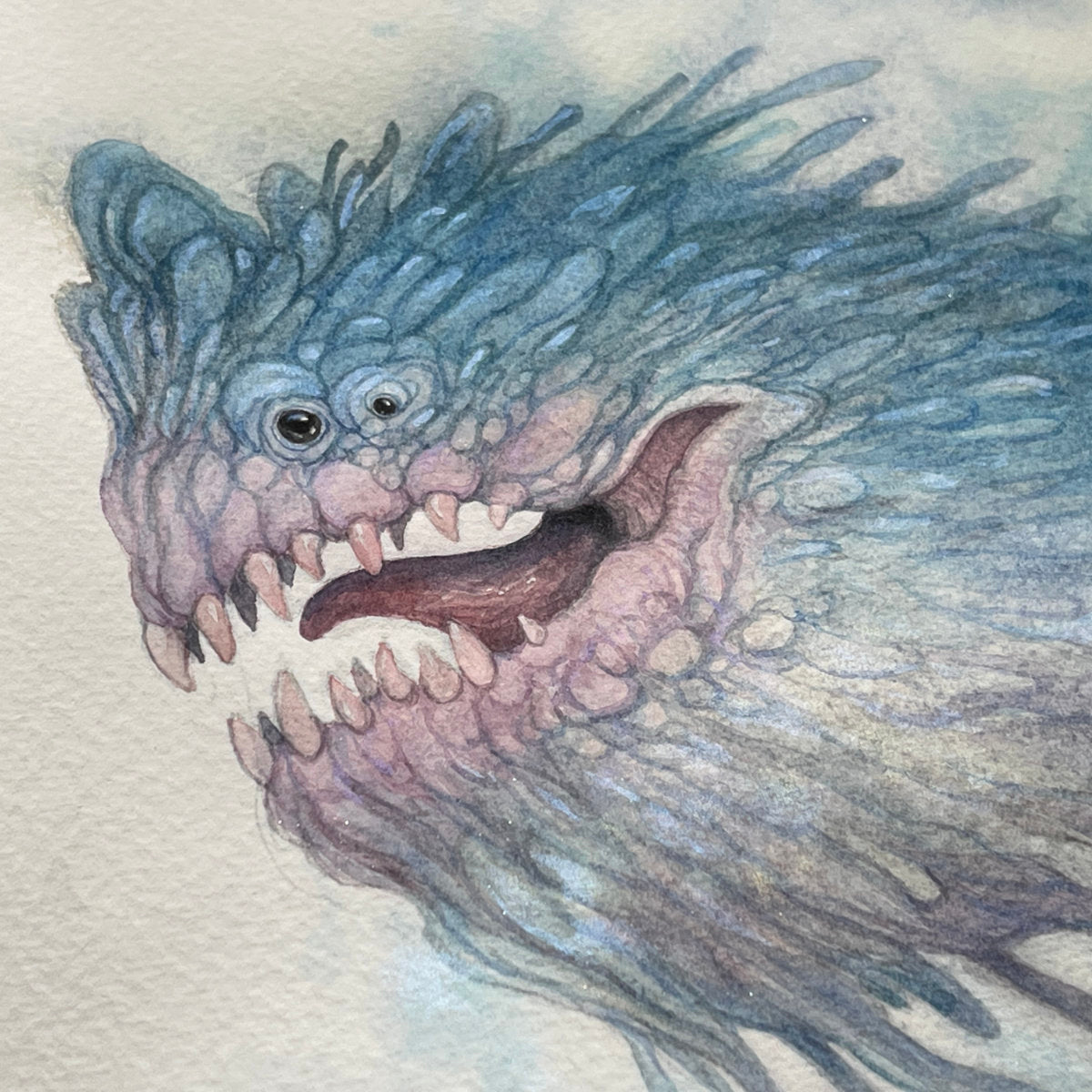 Sea Beast - Unframed Watercolour Painting