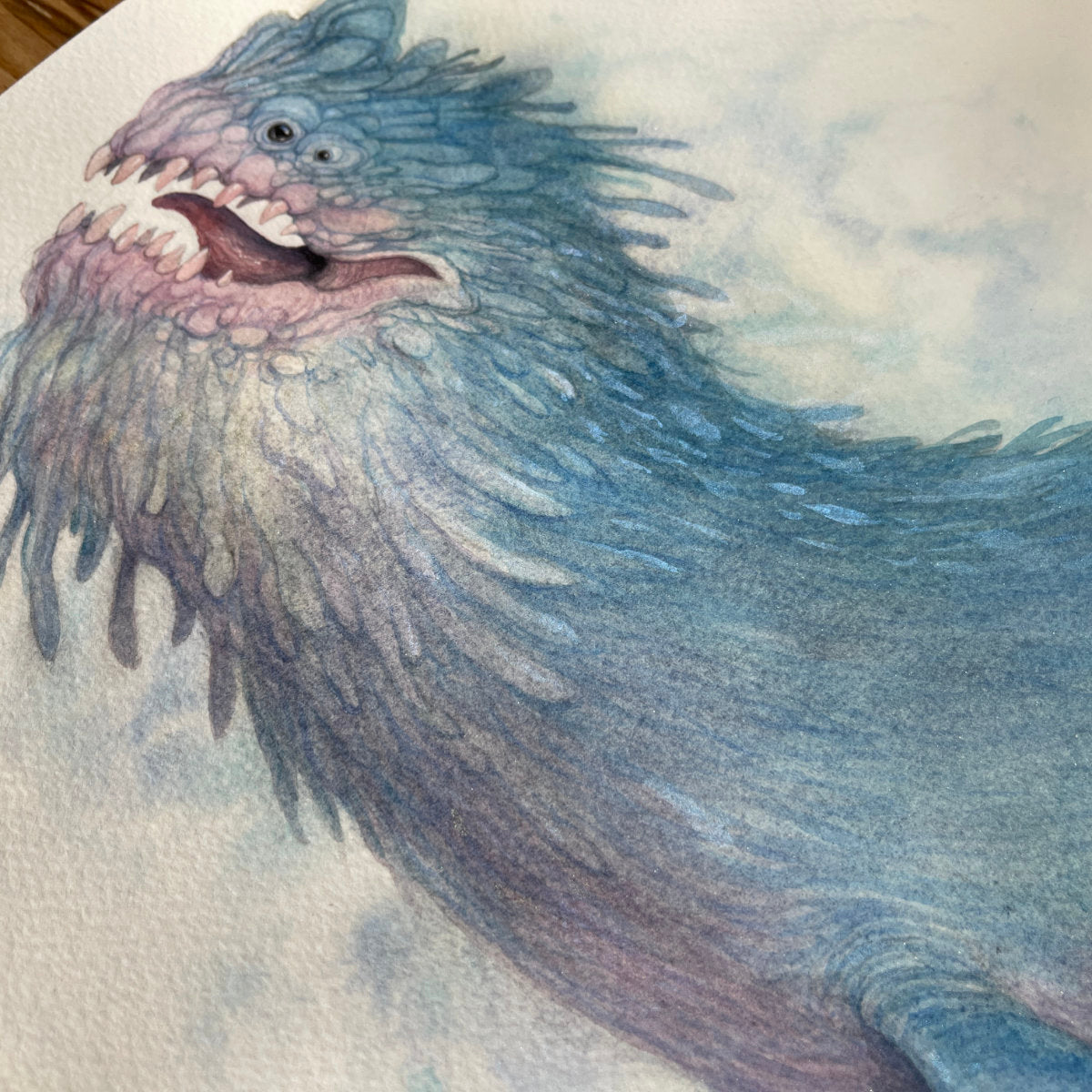 Sea Beast - Unframed Watercolour Painting