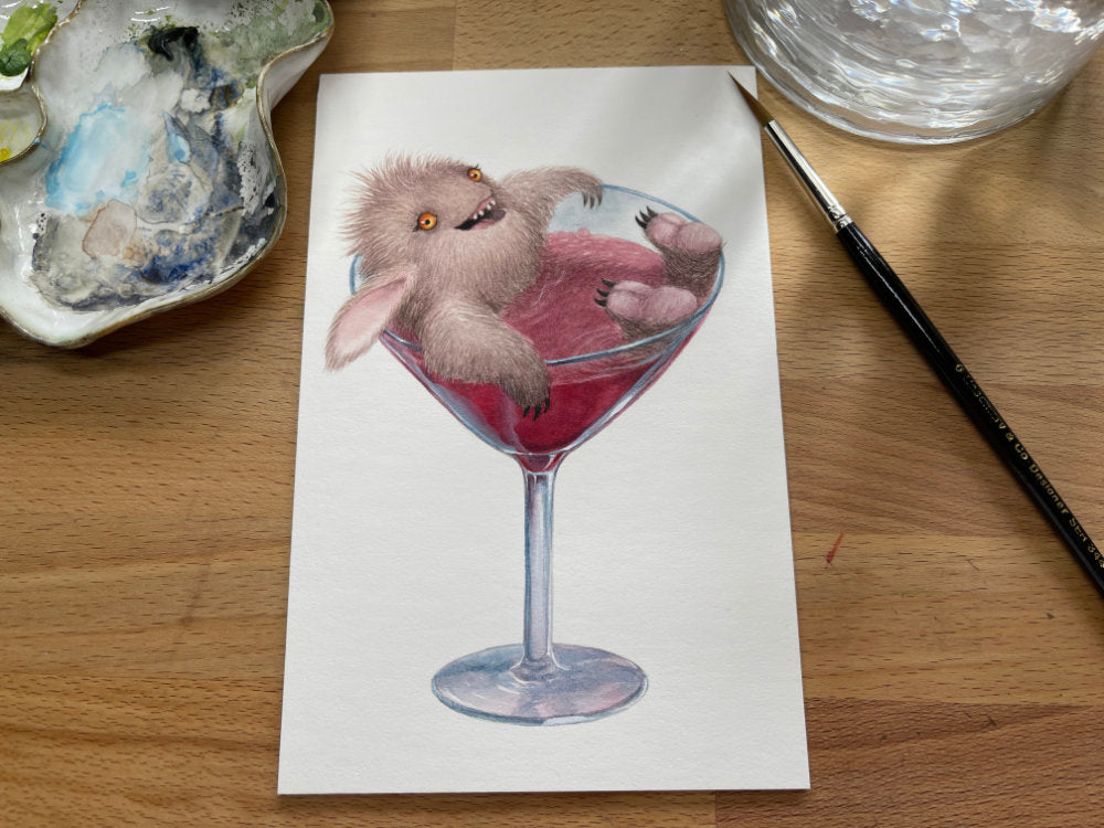 Cosmo - Unframed Watercolour Painting