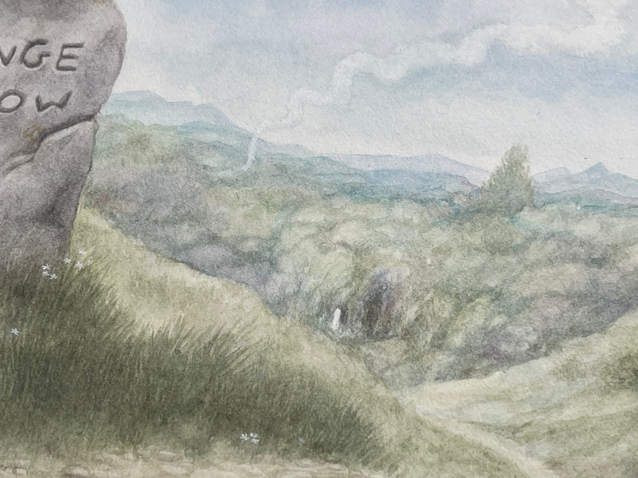 Two Miles To Strangehollow - Unframed Watercolour Painting