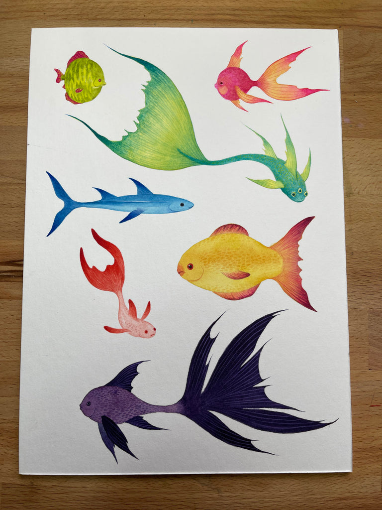 Strangehollow Fish - Unframed Watercolour Painting