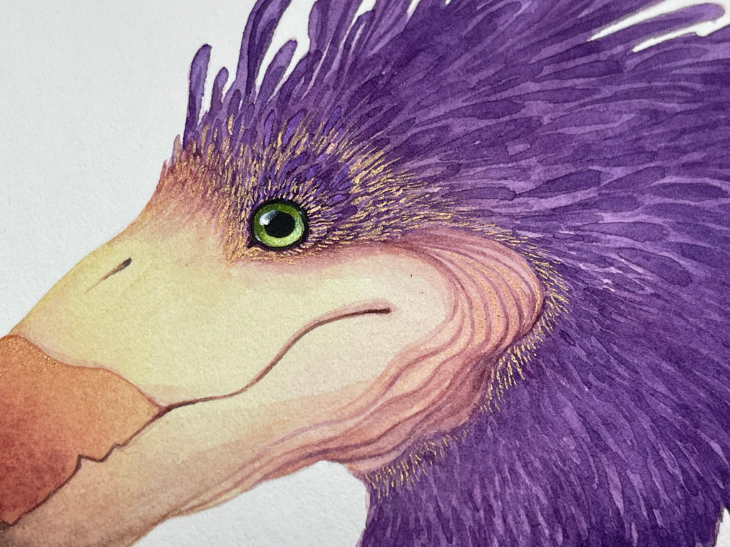 The Great Purple Balaap - Unframed Watercolour Painting