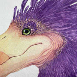 The Great Purple Balaap - Unframed Watercolour Painting