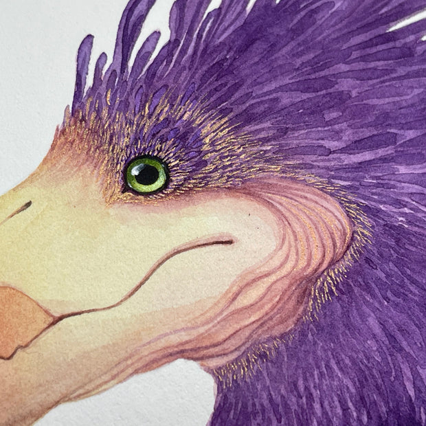 The Great Purple Balaap - Unframed Watercolour Painting