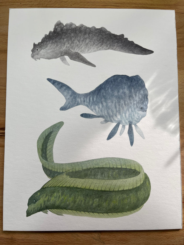 Seabeasts - Unframed Watercolour Painting