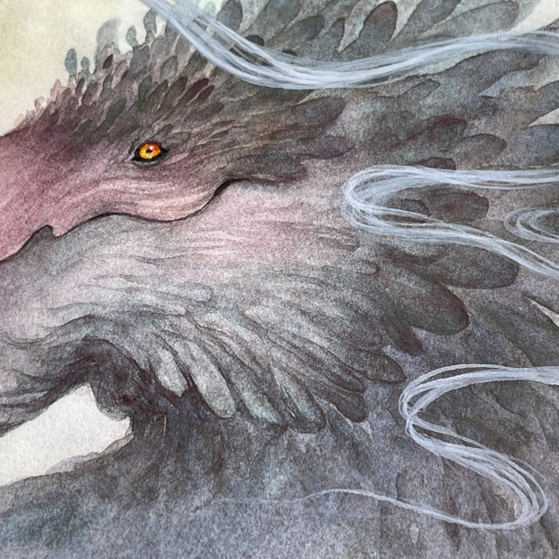 Friendly Dragon - Unframed Watercolour Painting