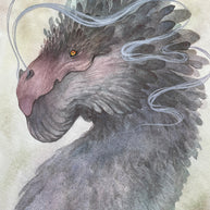 Friendly Dragon - Unframed Watercolour Painting