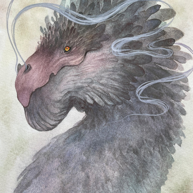 Friendly Dragon - Unframed Watercolour Painting