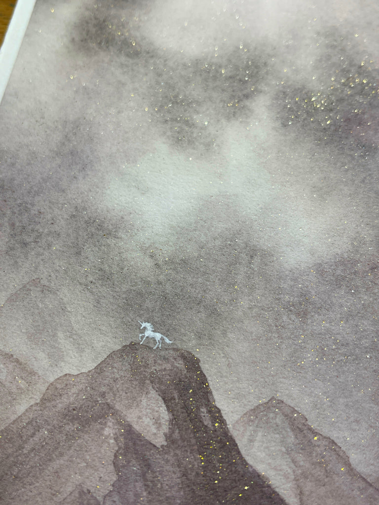 Unicorn Mountain - Unframed Watercolour Painting