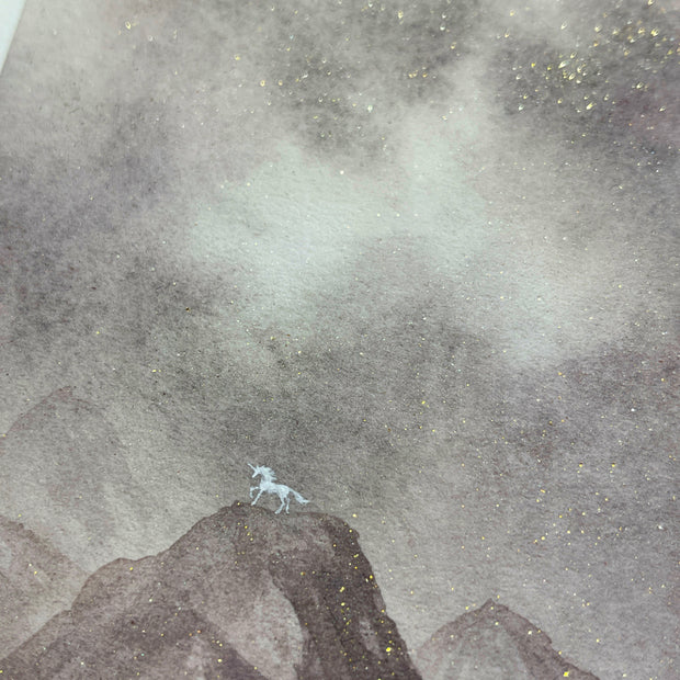 Unicorn Mountain - Unframed Watercolour Painting