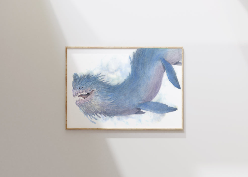 Sea Beast - Unframed Watercolour Painting