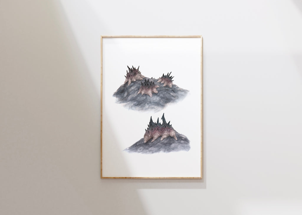 Leatherwing Chrysalis - Unframed Watercolour Painting