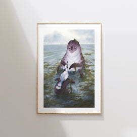 An Unexpected Friendship - Unframed Watercolour Painting