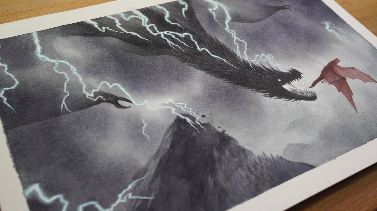 The Chase - Unframed Watercolour Painting