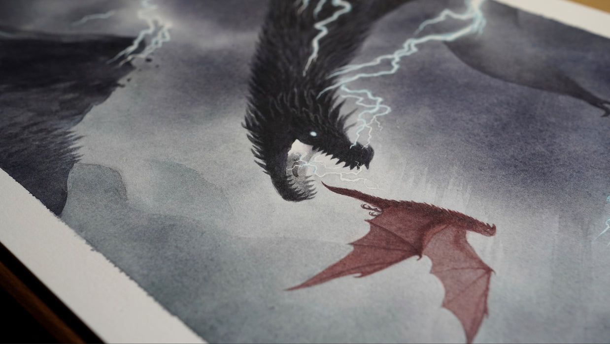 The Chase - Unframed Watercolour Painting