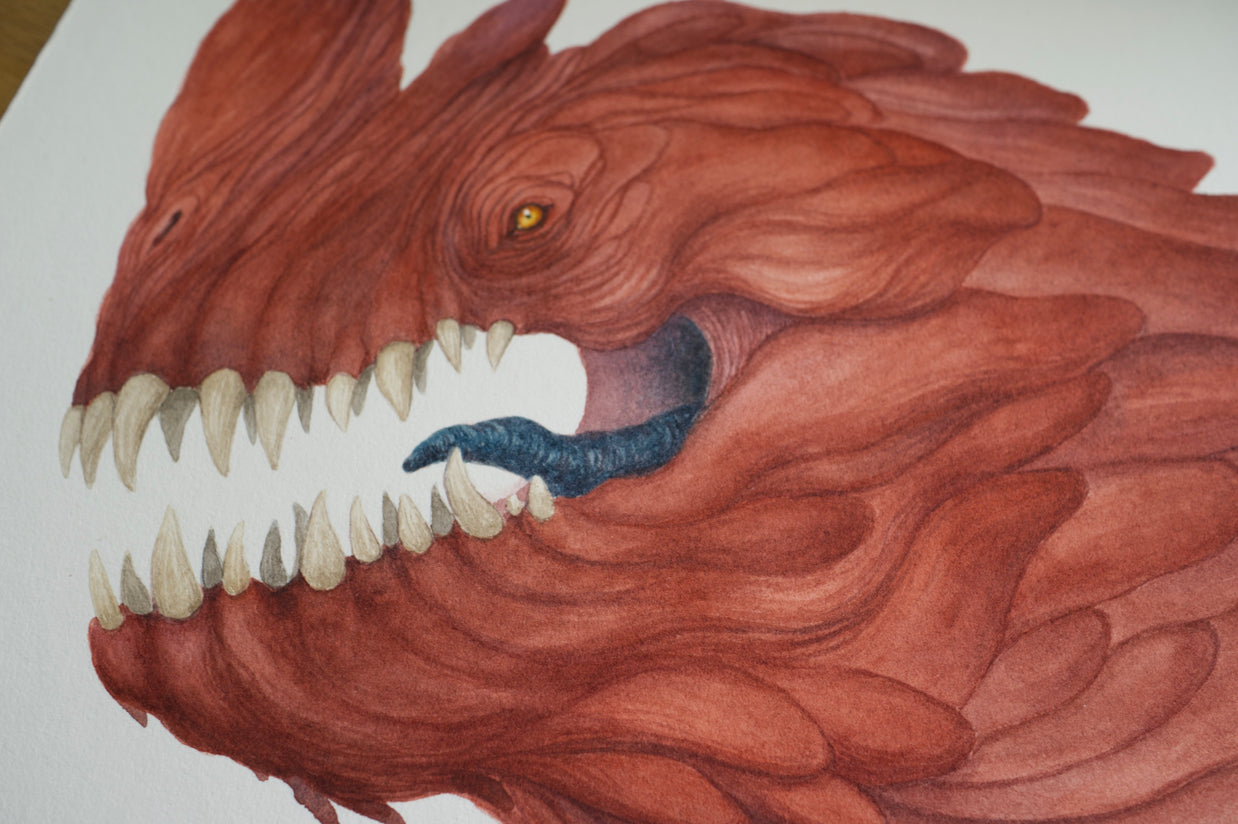 The Red Death - Unframed Watercolour Painting