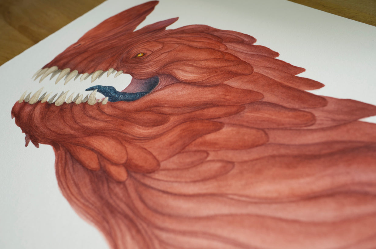 The Red Death - Unframed Watercolour Painting