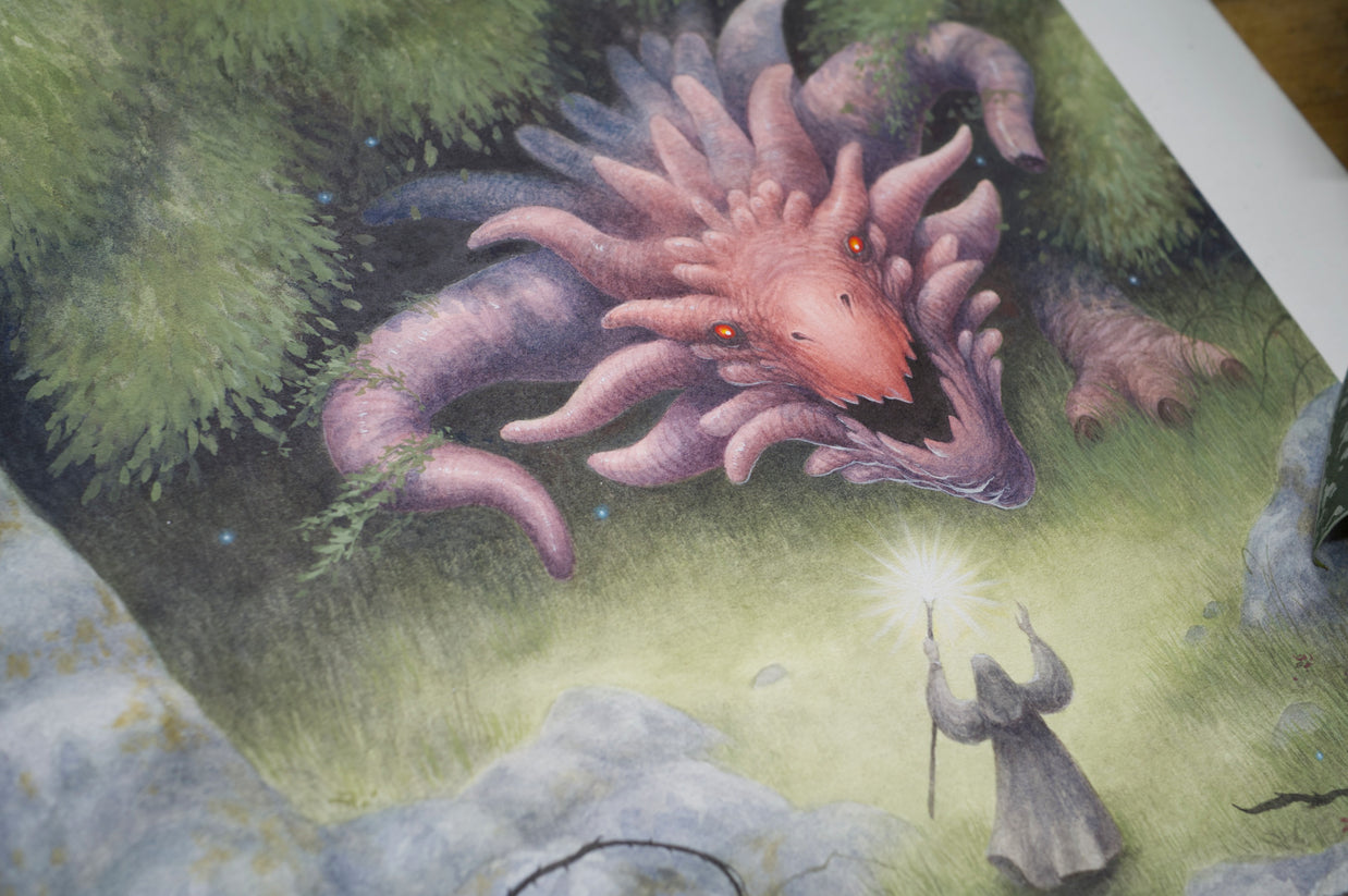 The Wizard's Adversary - Unframed Watercolour Painting