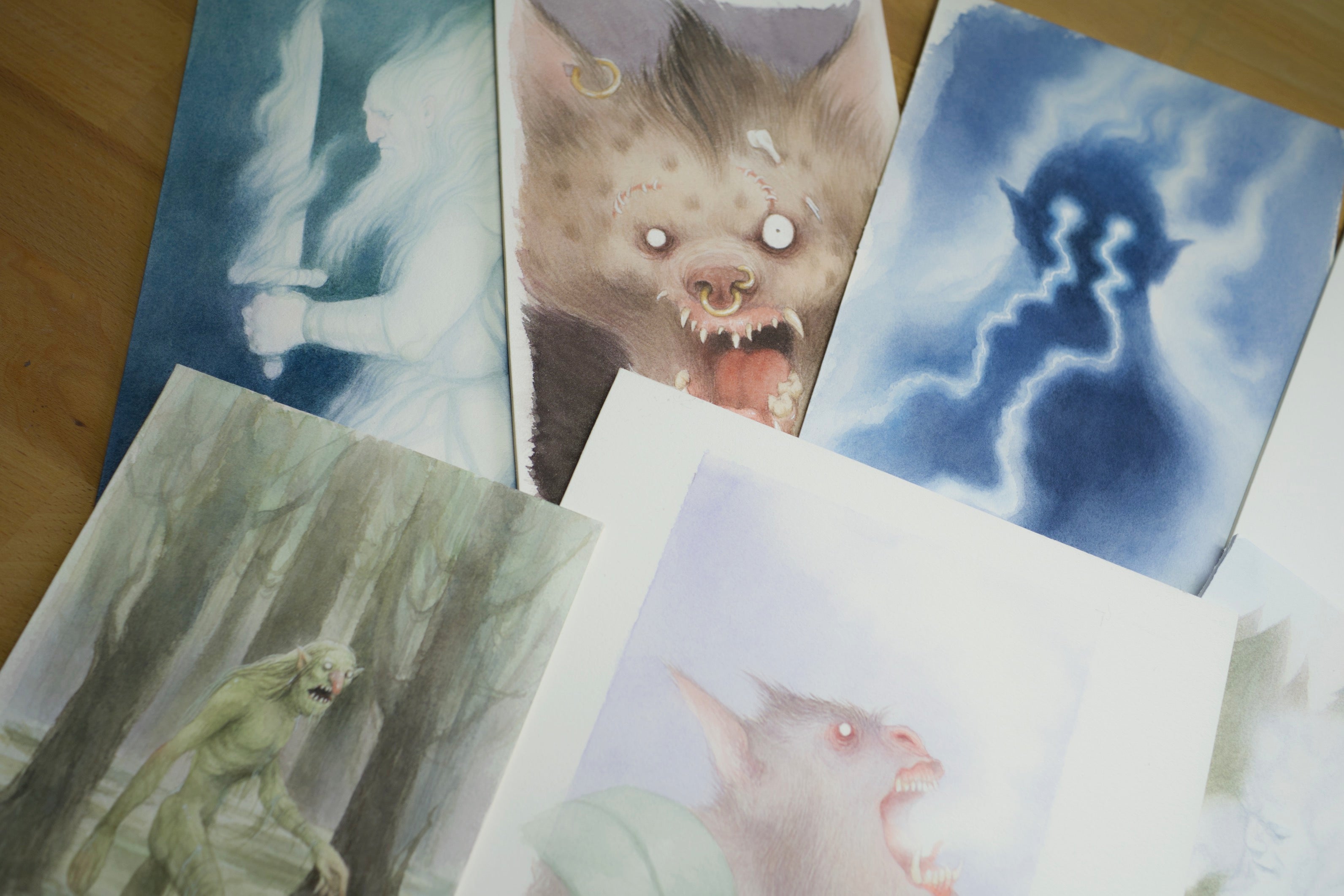 Deck Of Illusions Originals - Unframed Watercolour Paintings