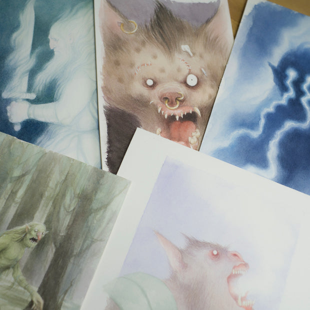 Deck Of Illusions Originals - Unframed Watercolour Paintings