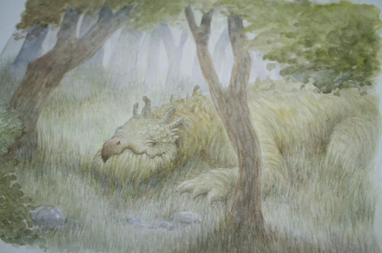 The Tree-Eating Dragon - Unframed Watercolour Painting