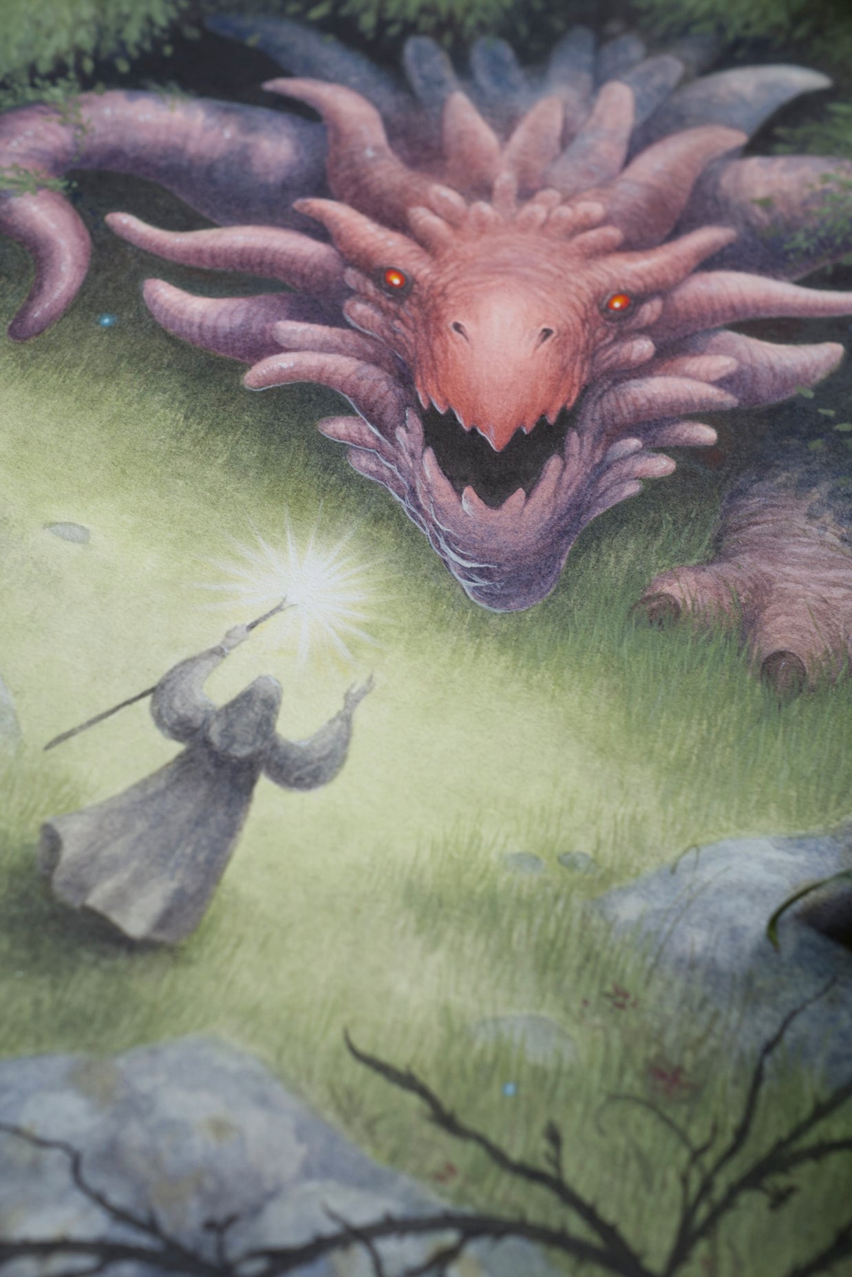 The Wizard's Adversary - Unframed Watercolour Painting