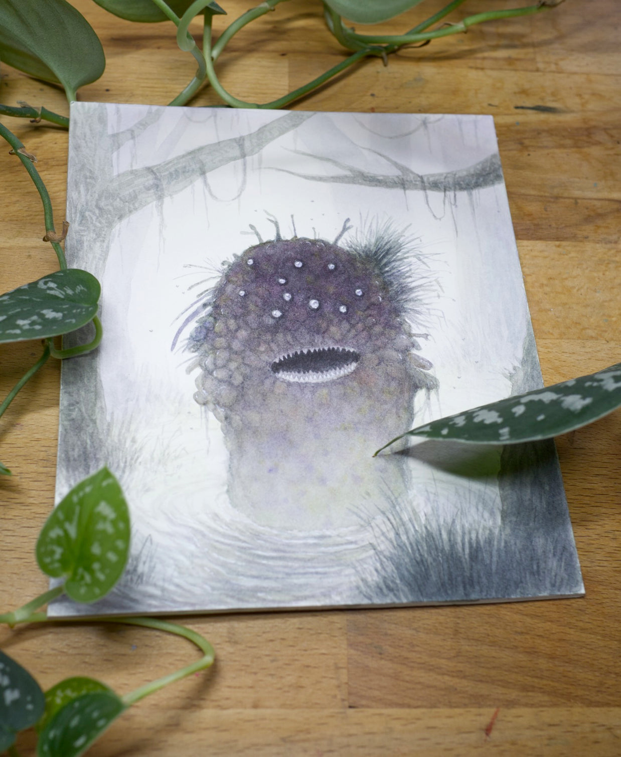 Swamp Thing - Unframed Watercolour Painting