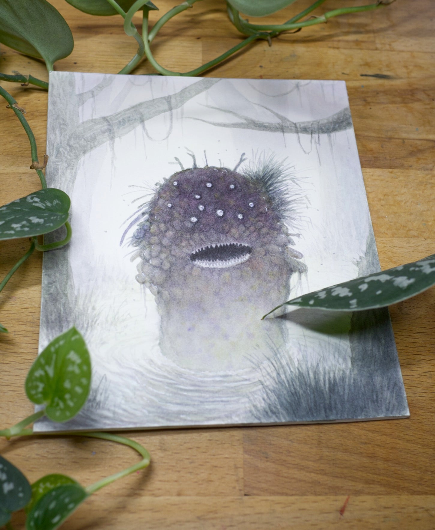 Swamp Thing - Unframed Watercolour Painting
