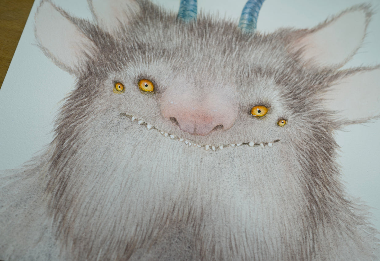 Nocturnal Gringle-Eater - Unframed Watercolour Painting