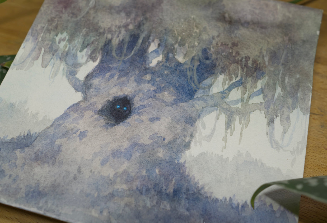 The Watcher - Unframed Watercolour Painting