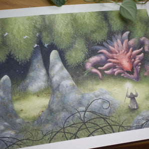 The Wizard's Adversary - Unframed Watercolour Painting