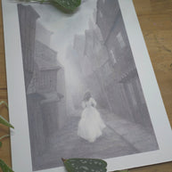 The Woman In White - Unframed Watercolour Painting