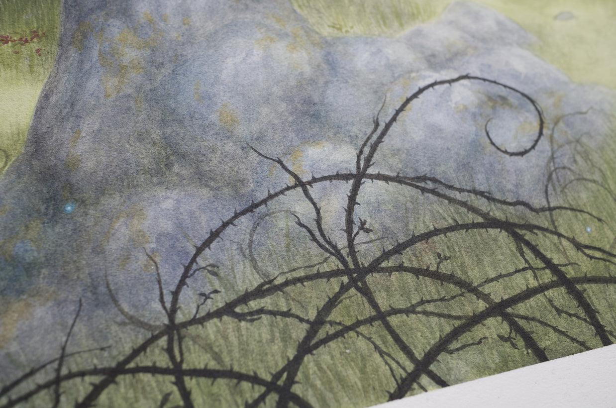 The Wizard's Adversary - Unframed Watercolour Painting