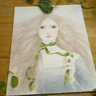 The Green Ribbon - Unframed Watercolour Painting
