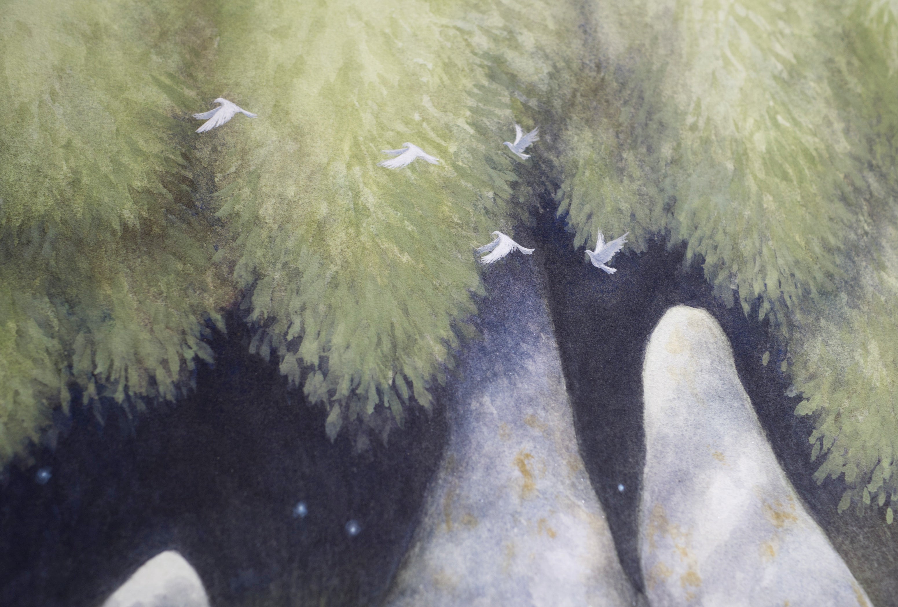 The Wizard's Adversary - Unframed Watercolour Painting