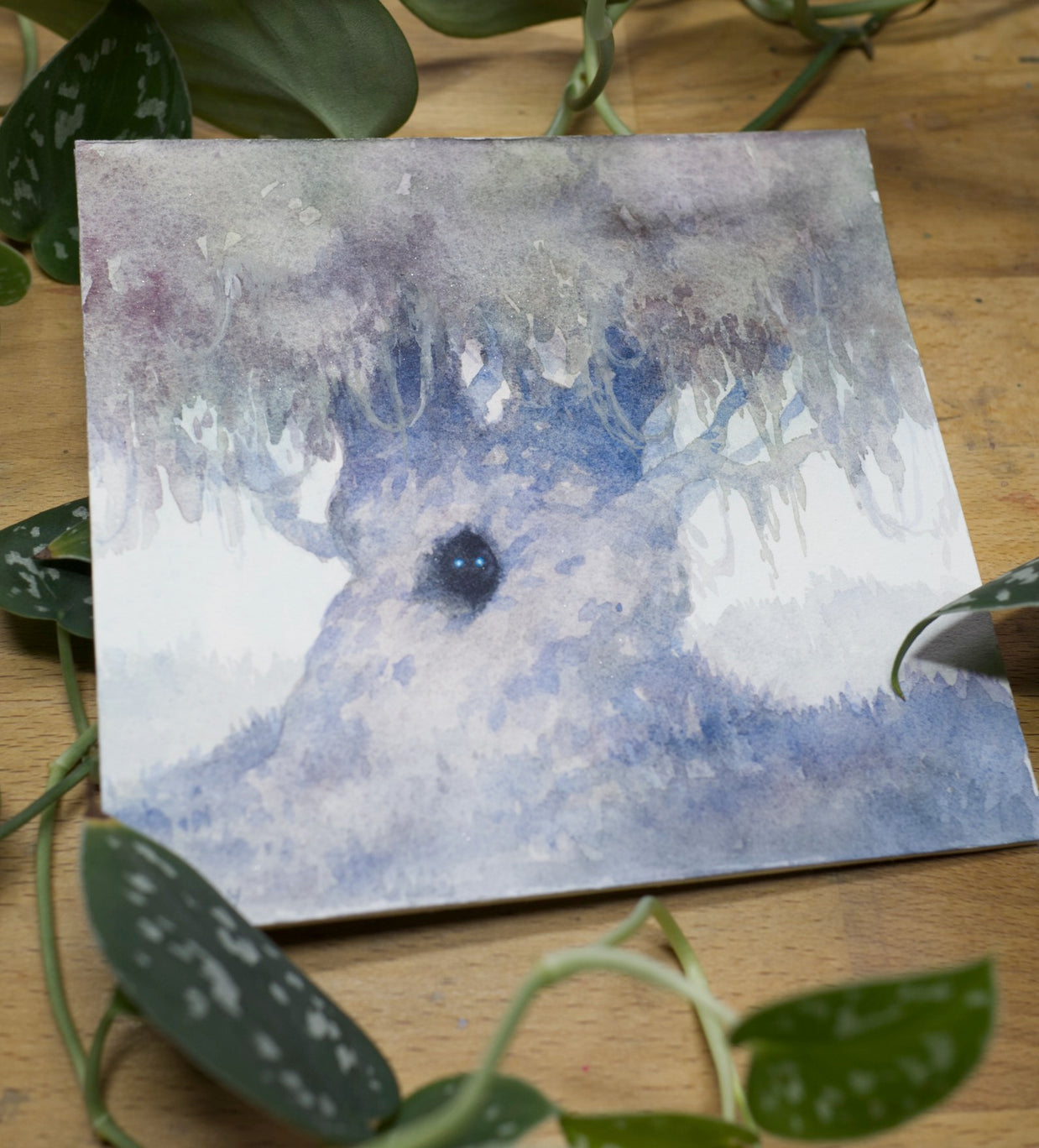 The Watcher - Unframed Watercolour Painting