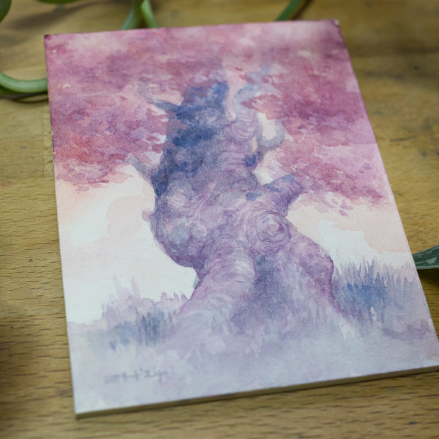 The Pink Tree - Unframed Watercolour Painting
