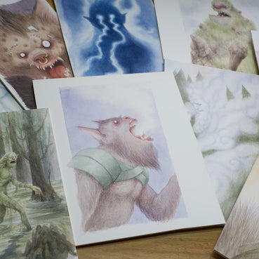 Deck Of Illusions Originals - Unframed Watercolour Paintings