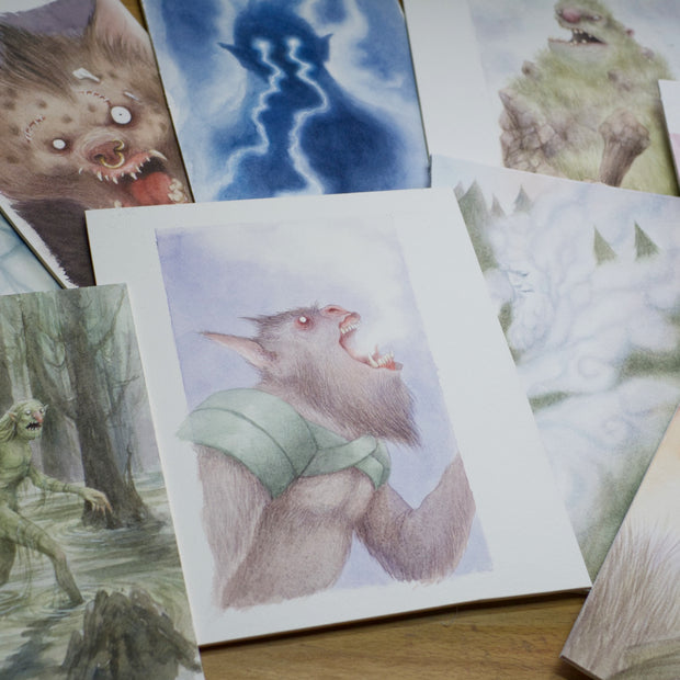 Deck Of Illusions Originals - Unframed Watercolour Paintings