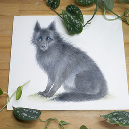Shadow Wolf - Unframed Watercolour Painting