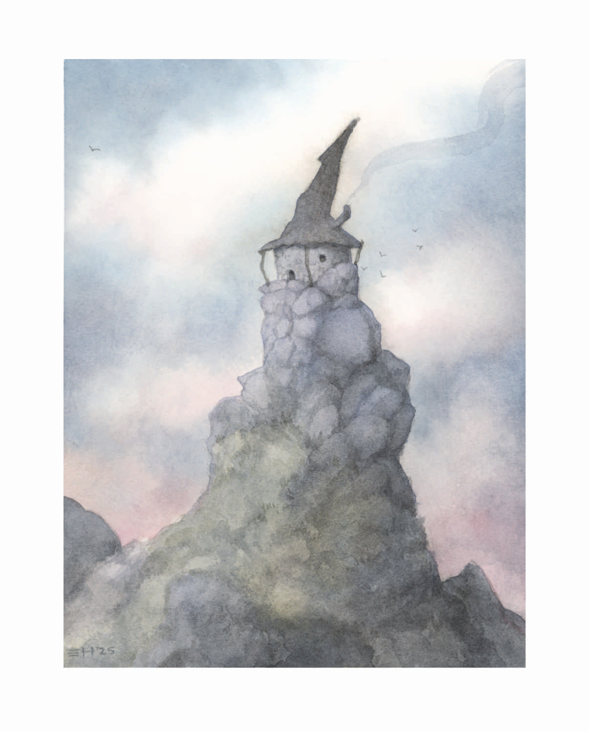The Lookout - Unframed Watercolour Painting
