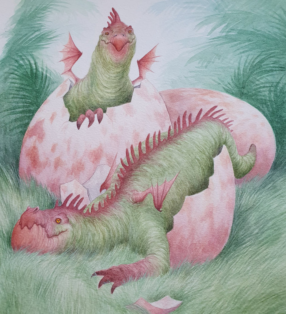 Dragonlings - Unframed Original Watercolour Painting