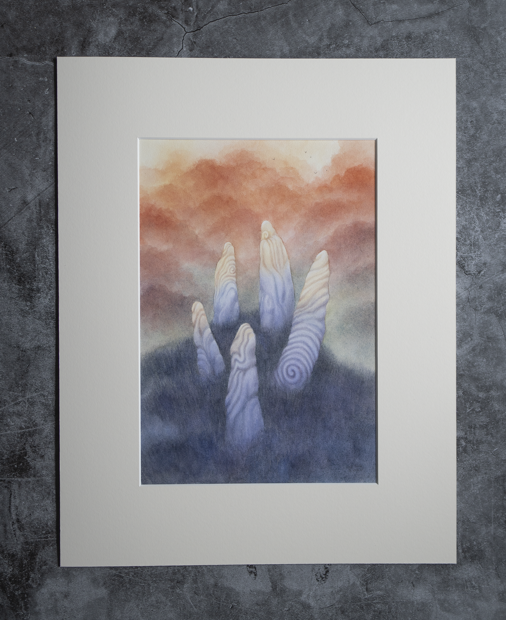 The Hand Of Omoth - Unframed Watercolour Painting