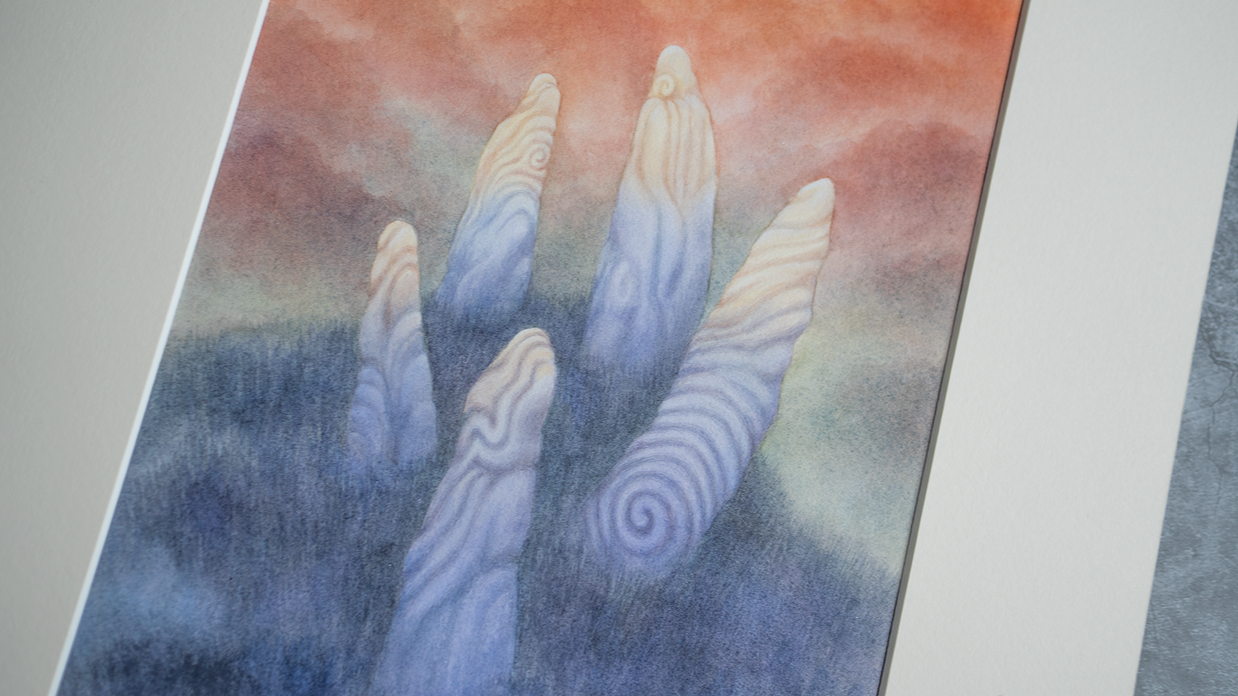 The Hand Of Omoth - Unframed Watercolour Painting